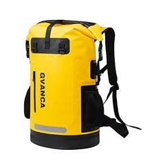 Waterproof Dry Bag Backpack for Kayaking, Roll Top Kayak Dry 35L Yellow