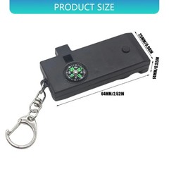 5 in 1 Multifunction Survival Gears with Compasses and Whistled Flashlights