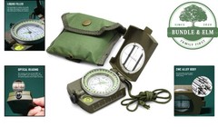 Compact Military Compass Ideal for Outdoor Activities, Waterproof & Lightweight