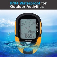 Waterproof Handheld GPS Altimeter Tracker with Mini Torch, Barometer, Thermomete