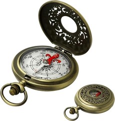Vintage Brass Pocket Compass Waterproof Survival Tool Outdoor Adventures Retro