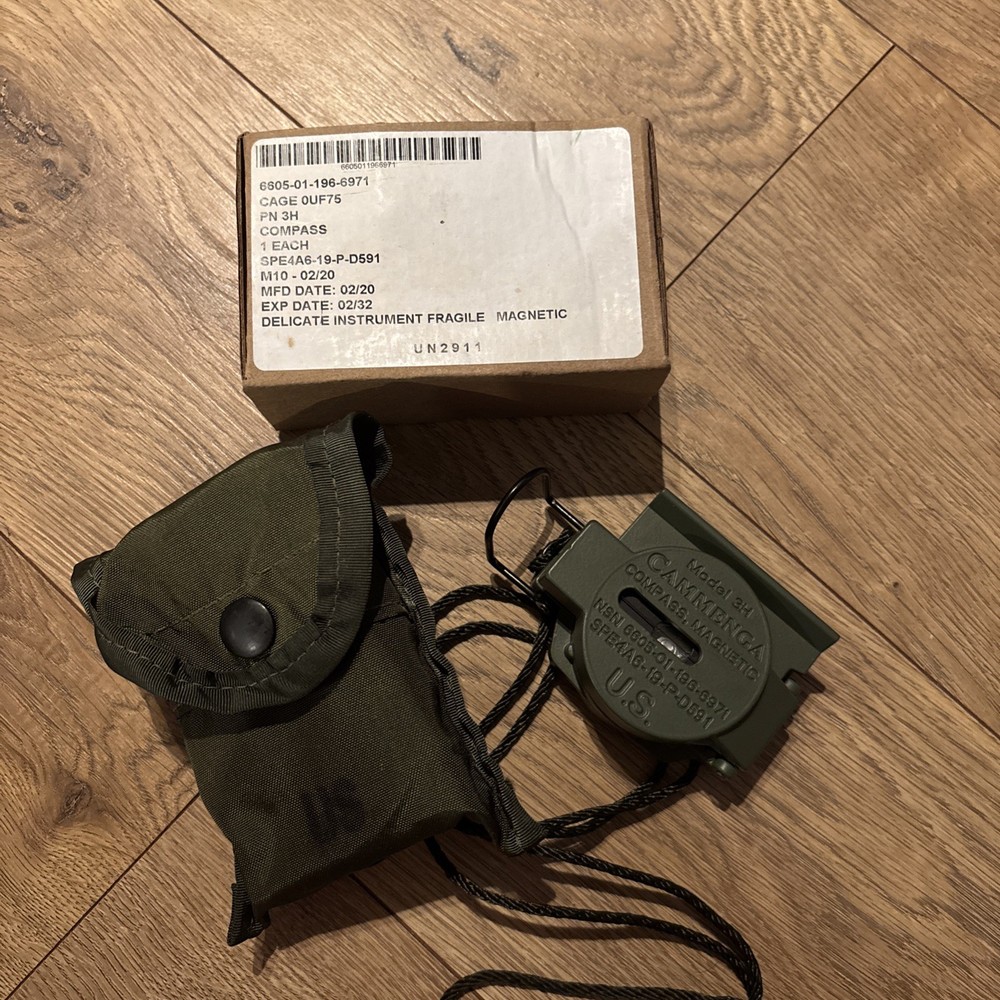 Cammenga Model 3H Tritium Lensatic Compass Olive Drab Northern Hemisphere