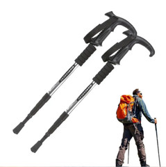 2X Trekking Poles Nordic Walking Sticks Adjustable Anti-shock Hiking Alpenstock
