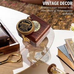 Gift for Grandson Brass Compass Engraved Quote | Memory Present to My Grandson