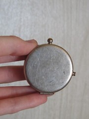 VTG German Made Field Pocket Compass WWII Era?? Silver Tone Metal READ