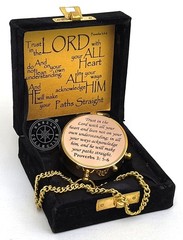 Trust in The Lord with All Your Heart – Proverbs 3: 5-6 Quote Engraved Compas…