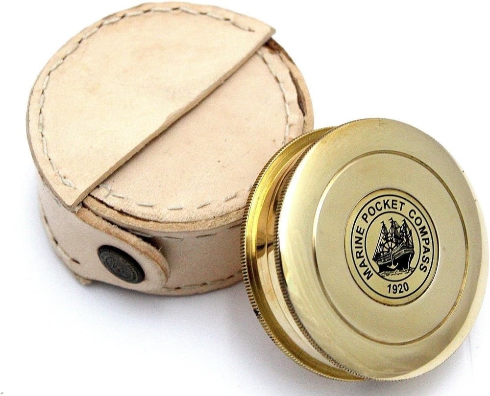 Nautical Brass Marine Compass Robert Frost Poem Compass Lot of 25 Piece Compass