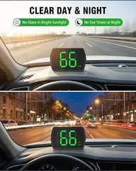 Velocimetro digital GPS para auto MPH HUD universal con pantalla LED grande