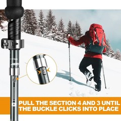 Bastones trekking con mango de corcho bastones plegables con puntas antichoque