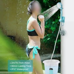 Adjustable Portable Shower for For camping 5 Levels Water Pressure System
