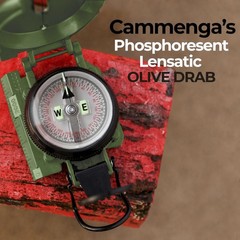 Olive Drab Genuine Military Lensatic Phosphorescent Compass
