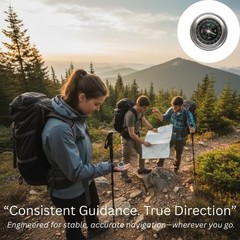 Gadgetime USA Mini Compass 2.4” x 2.4”, Portable Directional Compass for