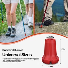 Hiking Pole Tips, 4Pcs, Rubber, Wear & Tear Resistant, for Trekking Poles, Wa…