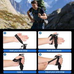 Aluminum Alloy 7075 Adjustable Collapsible Hiking Pole – 1 Pack