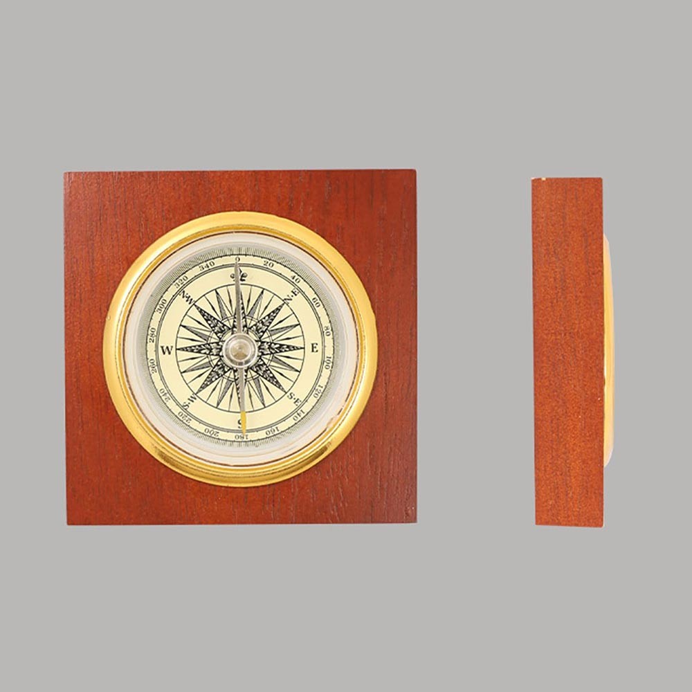 Antique Style Wooden Compass Precision Navigation Tool for Outdoor Enthusiasts
