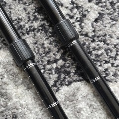 Pro‑Form Walking Hiking Poles Adjustable Trekking Sticks Pair Black 27‑52 in