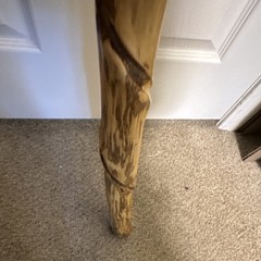 Handcrafted 45” TallWooden Walking Stick Hiking Cane Brown for Dirt Gravel