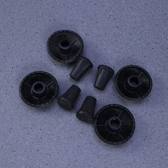 4 Pairs Replacement Tips for Trekking Poles Heavy Duty Feet End Cover Tip