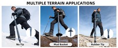 Hiking Trekking Pole, Adjustable Length Walking Stick Survival Lightweight