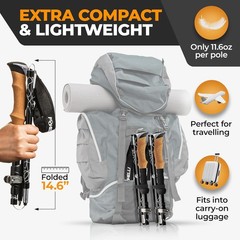 Lightweight Trekking Poles – Compact Walking Sticks with Quick Locks, Ergonomic