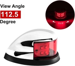 Boat Navigation Light Red and Green LED Marine Bow for Pontoon Small Silver