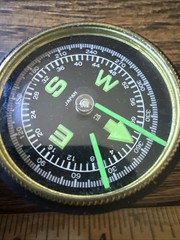 Vintage Brass Ring Engineer Directional Compass Quality Japan TC Works Great