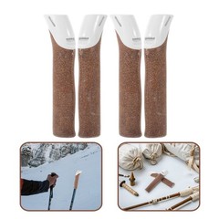 4Pcs Walking Cane Cork Grip Handles with Easy Installation for Hiking Gear