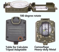 AOFAR Military Compass AF4580 Lensatic Sighting Navigation, Waterproof and Sh…