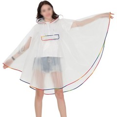 Lightweight Hooded Transparent EVA Raincoat for Women Outdoor Backpacking