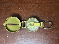 Vintage engineer directional compass, Brass color, Used