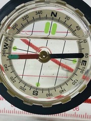 Two Vintage Map Hiking Backpacking Compass Sold for Parts/Repair – air bubble