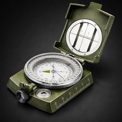 Water-Resistant Military Lensatic Compass for Hiking & Survival – Metal Directio