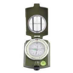 Outdoor Military Sighting Luminous Lensatic Waterproof Compass Army Green