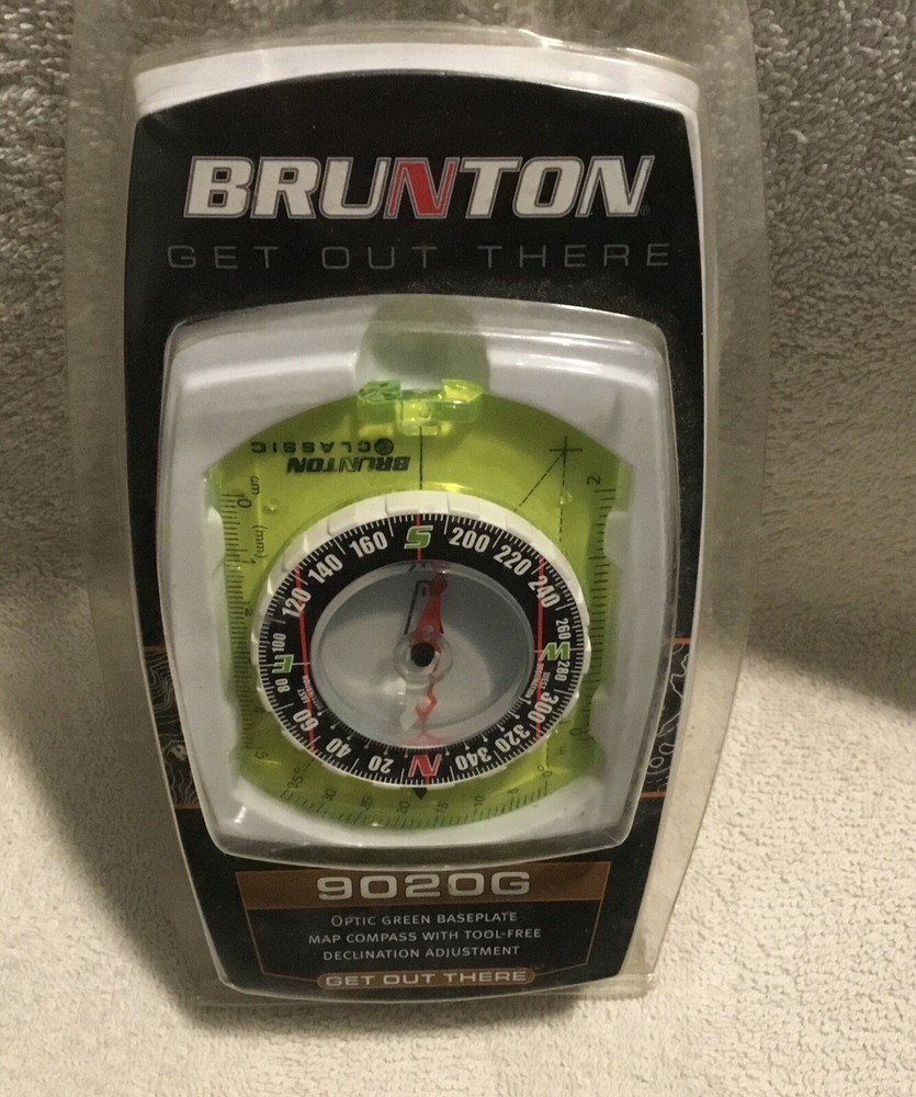Brunton Optic Green Baseplate Map Compass 9020G