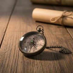 Brass Compass To My Son With Leather Case Gifting Item.