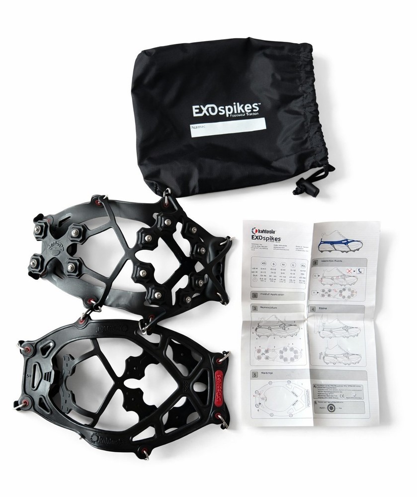 Kahtoola EXOspikes Traction Device for Shoes Small, plus Black Carry Bag