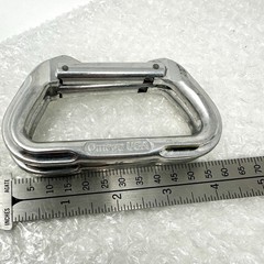 Omega USA Carabiner Metal D Ring 31kN Silver Oval Climbing Rescue Gear (LOT x2)