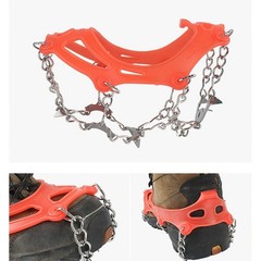 Easy to Attach 11 Tooth Stainless Steel Ice Cleats for Outdoor Traction in Snow