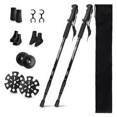 2x Trekking Poles Nordic Walking Hiking Sticks Trekking Po Adjustable Alpenstock