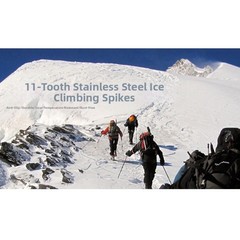 Easy to Attach 11 Tooth Stainless Steel Ice Cleats for Outdoor Traction in Snow