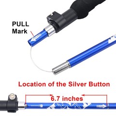 A ALAFEN Lightweight Collapsible Trekking Pole 1 PC(1 Pole), Blue 106- 125CM