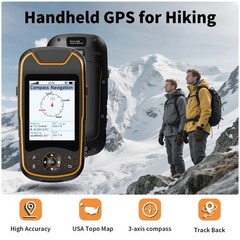 Handheld GPS for Hiking Rugged Handheld GPS Navigator with USA Topo Map
