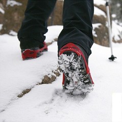 Easy Install 11 Tooth Stainless Steel Ice Cleats for Hiking Boots Traction