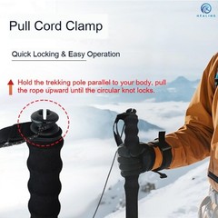 Trekking Poles Carbon Fiber Foldable Lightweight Portable Outdoor Hiking Walking