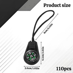 110 Pcs Mini Survival Compass Outdoor Camping Hiking Pocket Compass Mini Comp…