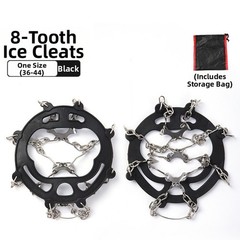 Winter Ice Claws with 8 Teeth for Hiking Boots with Non Slip Adjustable Straps