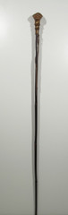 VTG Bronze Color~Art Nouveau~Women~Wood Walking Stick With Wrist Loop 36 in Long