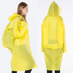Waterproof EVA Raincoat with Wide Brim and Backpack Cover for Outdoor Hiking
