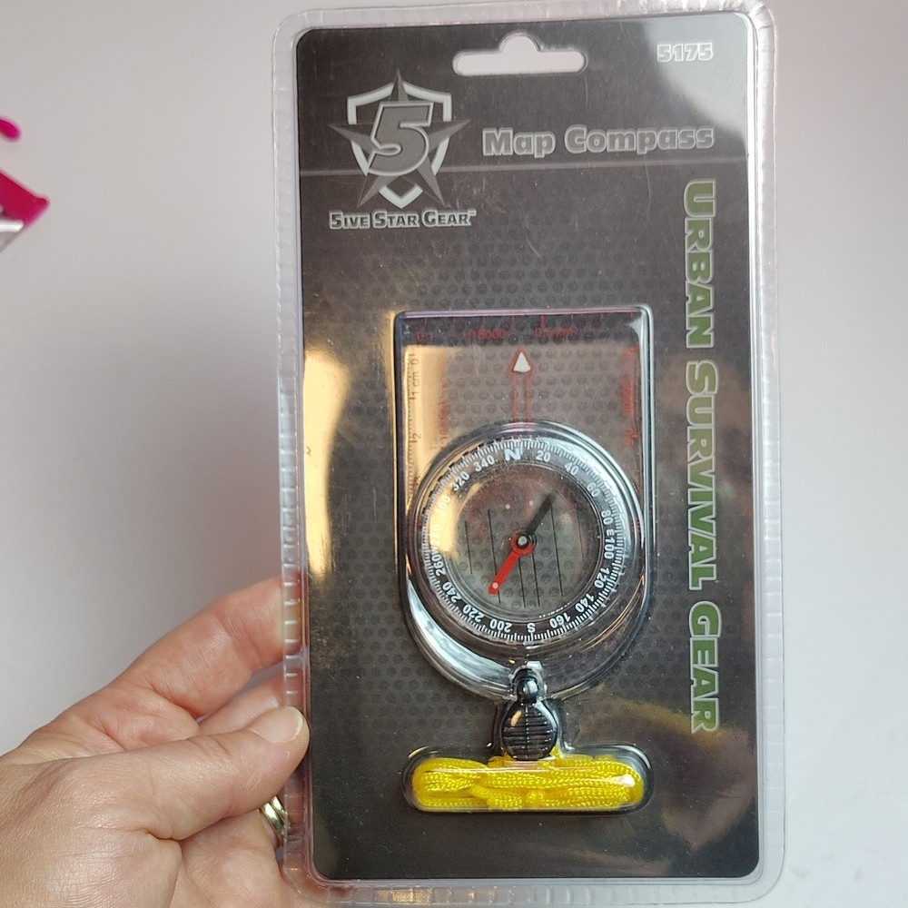 5ive Star Gear Map Compass 5175 Urban Survival Gear NOS Camping Hiking Hunting