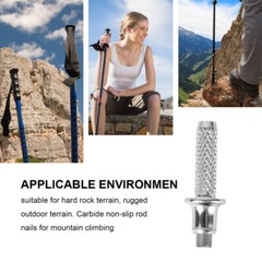 10PCS Durable Hiking Pole Tips Hiking Pole Parts Alpenstock Replacement Tips